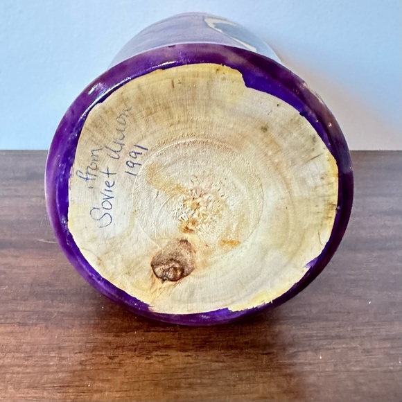 VINTAGE Soviet Union Wooden Russian Nesting Doll Set - Picture 6 of 7